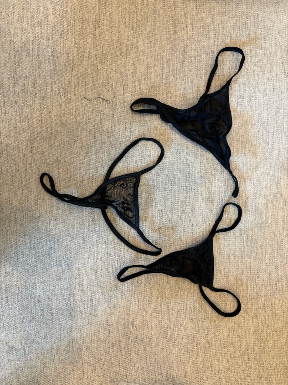 Black Lace Micro Thongs - Women Intimates